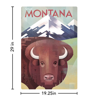 Montana Buffalo State Travel Decal