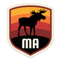 Massachusetts Moose Die Cut Vinyl Sticker