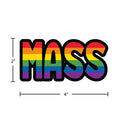Massachusetts MASS Rainbow Die Cut Vinyl Sticker