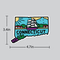 Connecticut Clipper Ship State Pride Die Cut Vinyl Sticker