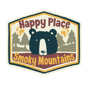 Kids Camp Happy Place Bear National Parks Die Cut Vinyl Sticker