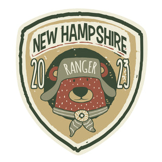 Kids Camp Ranger Bear States Die Cut Vinyl Sticker