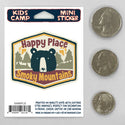 Kids Camp Happy Place Bear National Parks Mini Vinyl Sticker