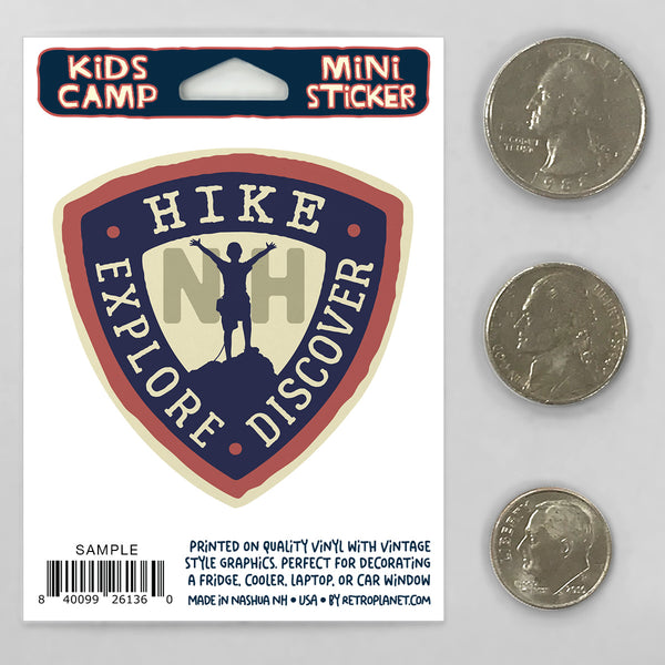 Kids Camp Hike Discover States Mini Vinyl Sticker