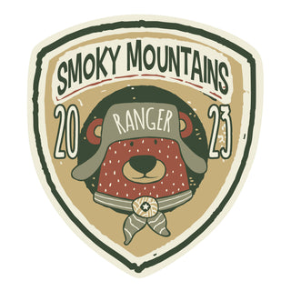 Kids Camp Ranger Bear National Parks Mini Vinyl Sticker