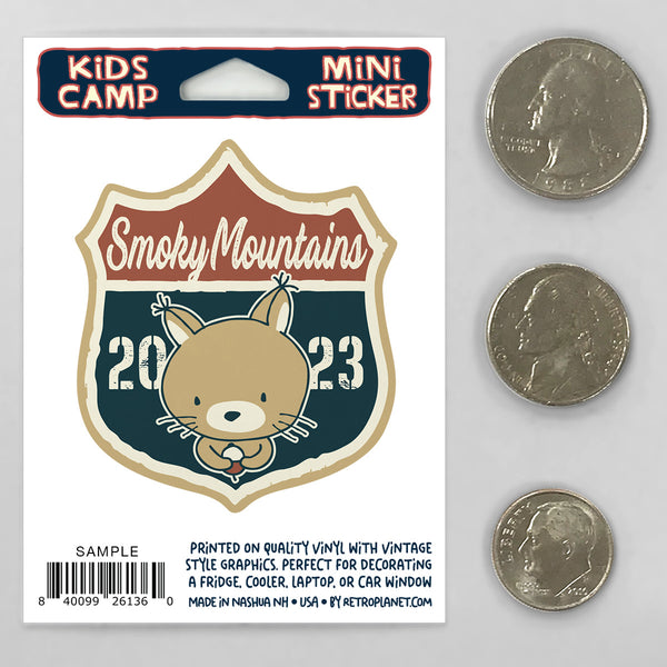 Kids Camp Squirrel National Parks Mini Vinyl Sticker