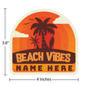 Florida Beach Vibes Towns Die Cut Vinyl Sticker