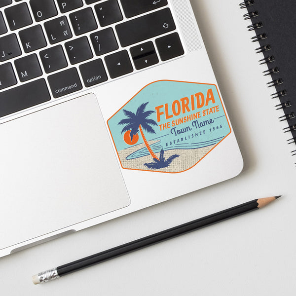 Florida Sunshine State Towns Die Cut Vinyl Sticker