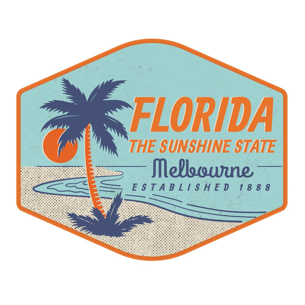 Florida Sunshine State Towns Die Cut Vinyl Sticker
