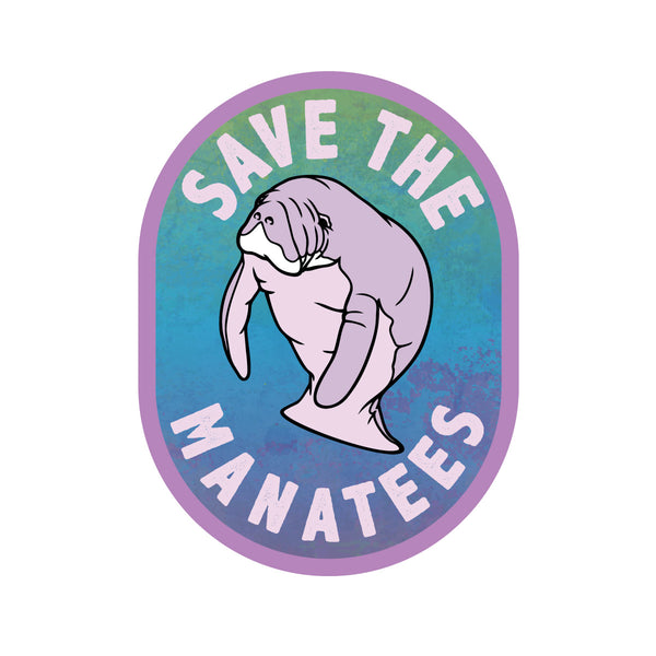 Florida Save The Manatees Die Cut Vinyl Sticker