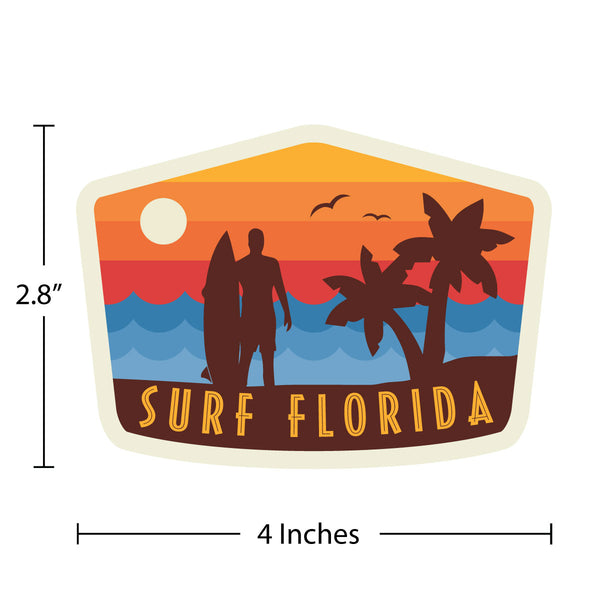 Surf Florida Die Cut Vinyl Sticker