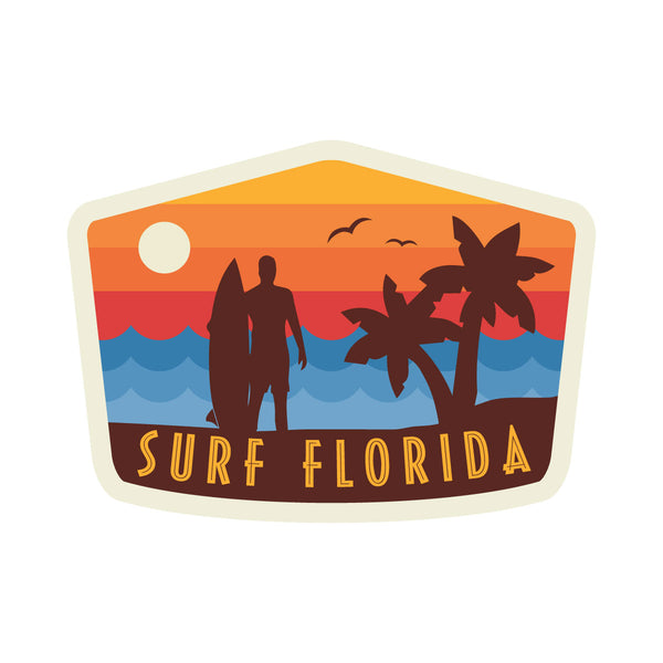 Surf Florida Die Cut Vinyl Sticker
