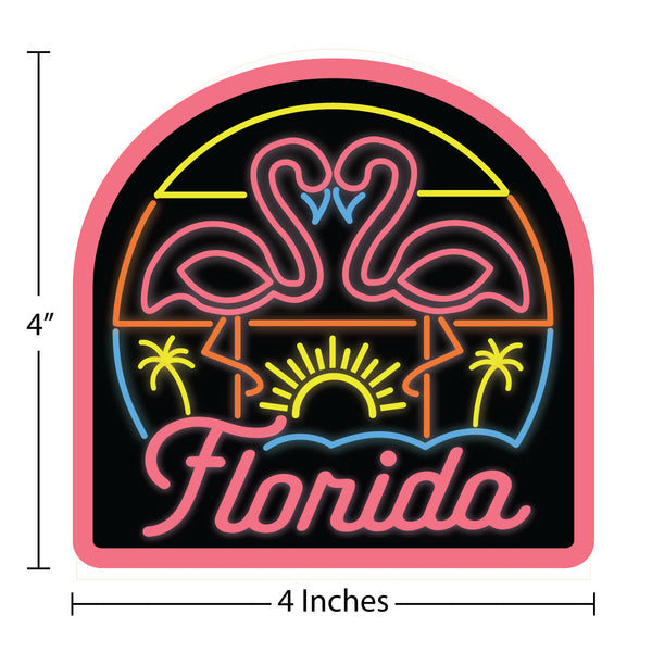 Florida Flamingos Die Cut Vinyl Sticker