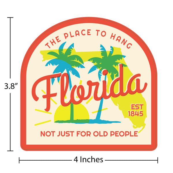 Florida Place To Hang Die Cut Vinyl Sticker