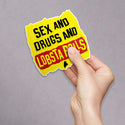Sex Drugs & Lobsta Rolls Maine Punk Rock Die Cut Sticker