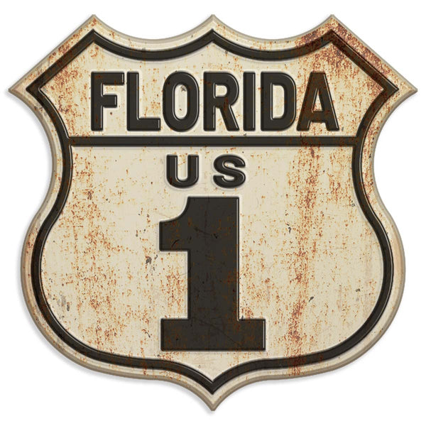 Florida US 1 Die Cut Vinyl Sticker