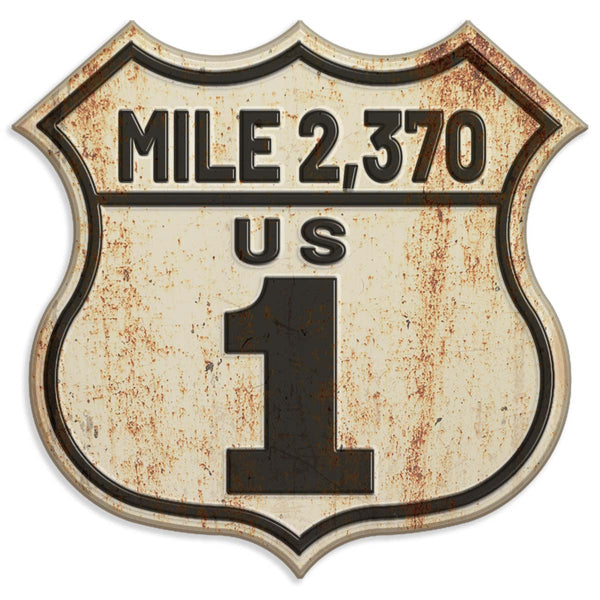 Mile 2370 US 1 Die Cut Vinyl Sticker