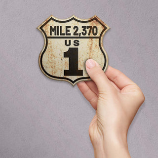 Mile 2370 US 1 Die Cut Vinyl Sticker