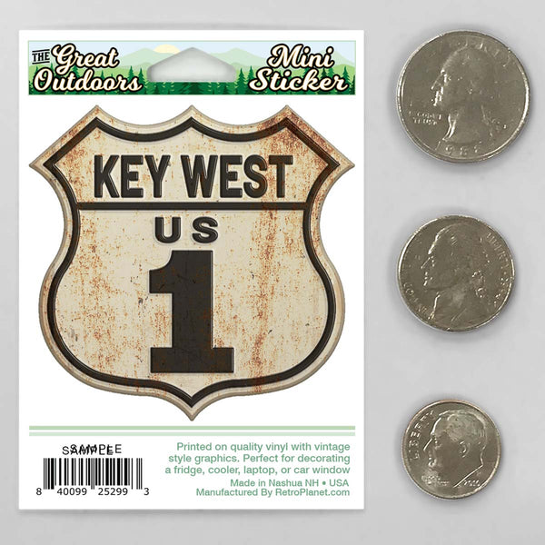Key West US 1 Mini Vinyl Sticker