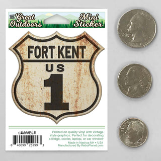 Fort Kent US 1 Mini Vinyl Sticker