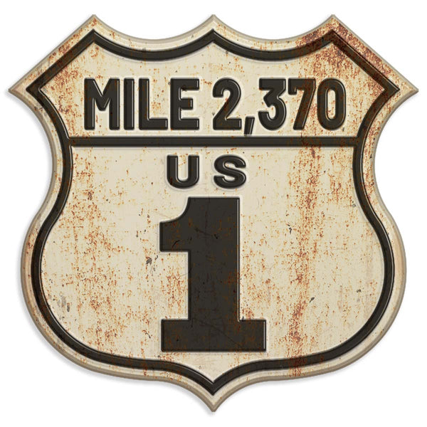 Mile 2370 US 1 Mini Vinyl Sticker