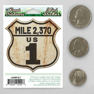 Mile 2370 US 1 Mini Vinyl Sticker