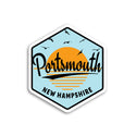 Portsmouth New Hampshire Ocean Sunset Die Cut Vinyl Sticker