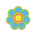 Mod Flower 60s Style Die Cut Vinyl Sticker #4