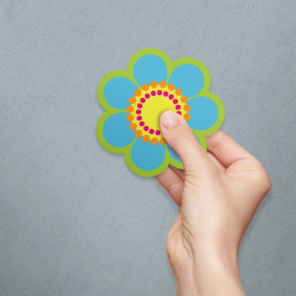 Mod Flower 60s Style Die Cut Vinyl Sticker #4