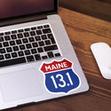 Marathon 13.1 States Cities Patriotic Die Cut Vinyl Sticker