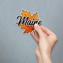 Maine Autumn Leaf Die Cut Vinyl Sticker
