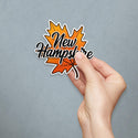 New Hampshire Autumn Leaf Die Cut Vinyl Sticker