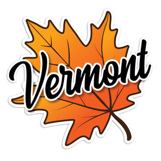 Vermont Autumn Leaf Die Cut Vinyl Sticker