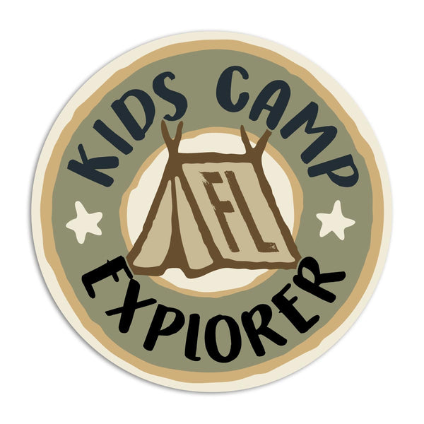 Florida Kids Camp Outdoor Adventure Mini Vinyl Stickers