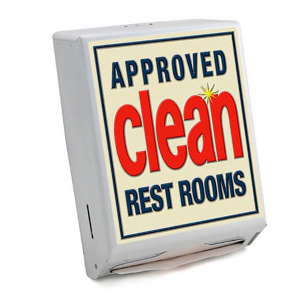 Approved Clean Rest Rooms Towel Dispenser