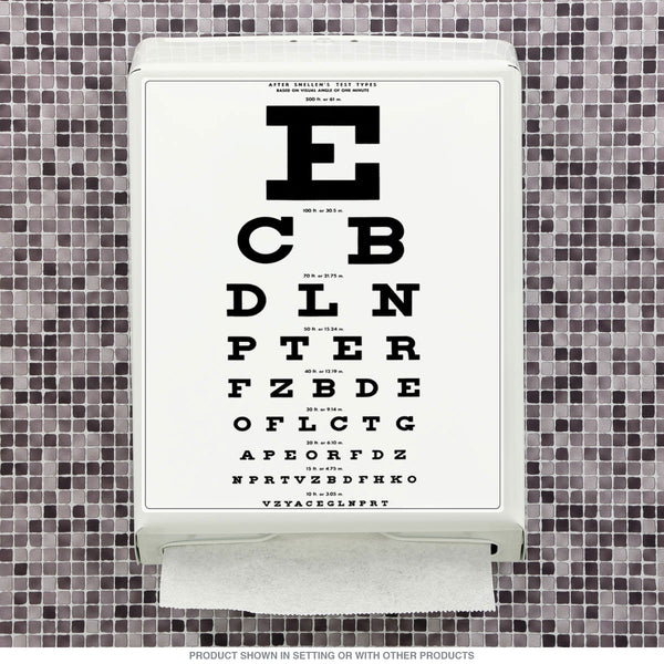 Eye Doctors Chart Metal Paper Towel Dispenser