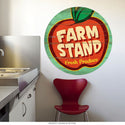 Farm Stand Fresh Produce Apple Metal Sign Large