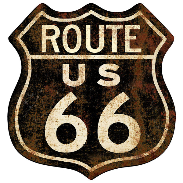 Route 66 Shield Distressed Wall Decal