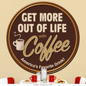 Coffee Get More Life Cafe Wall Decal