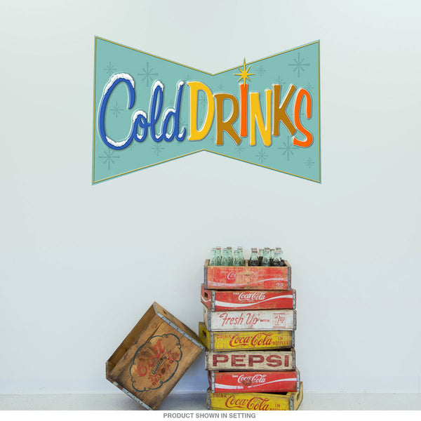 Cold Drinks Soda Fountain Wall Decal