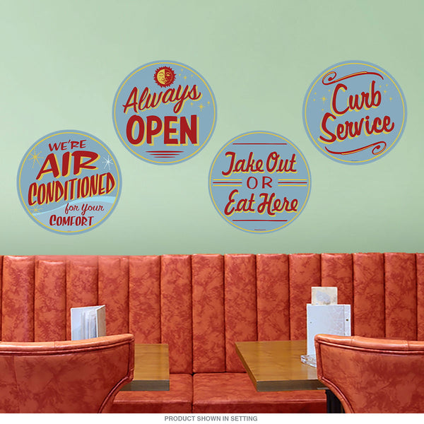 Diner Advertisement Wall Decal Set