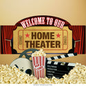 Welcome Home Theater Wall Decal