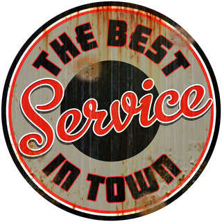 Best Service In Town Wall Decal Rusted