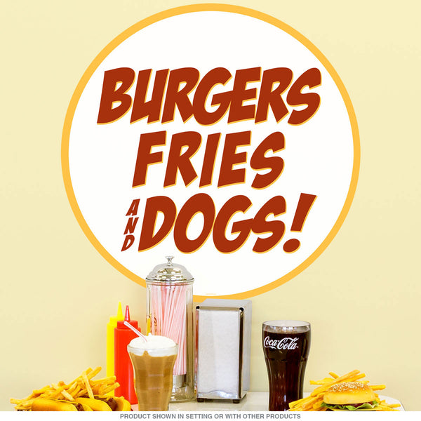 Burgers Fries Dogs Food Wall Decal
