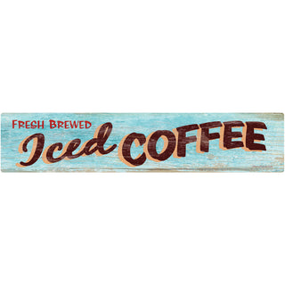 Iced Coffee Rustic Wood-Look Wall Decal