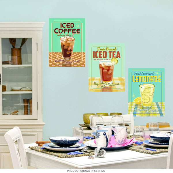Iced Drinks Refreshing Wall Decal Set
