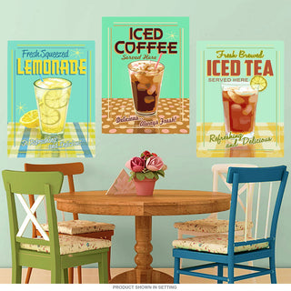 Iced Drinks Refreshing Wall Decal Set