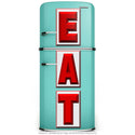 E Block Letter Eat Diner Set Wall Decal