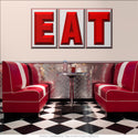 T Block Letter Eat Diner Set Wall Decal