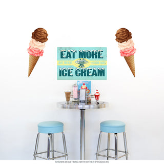 Eat More Ice Cream Parlor Wall Decal